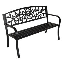 BIRCHTREE Steel Garden Bench 3 Seater C079