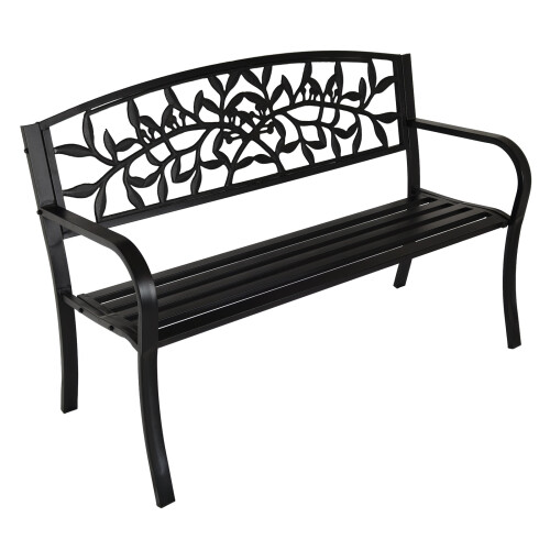 Birchtree BIRCHTREE Steel Garden Bench 3 Seater C079