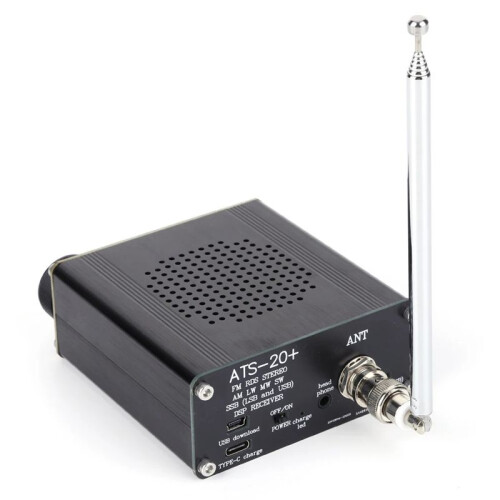 ATS-20+Si4732 Scanner Receptor de Banda Completa com Tela OLED de 0,96 Polegadas FM AM SSB Scanner FM AM MW SW SSB LSB e USB com Antena 1