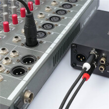 XLR Male to Dual 6.35mm Plug Audio Microphone Cable Microphone Cable Adapter Y-Splitter 1m