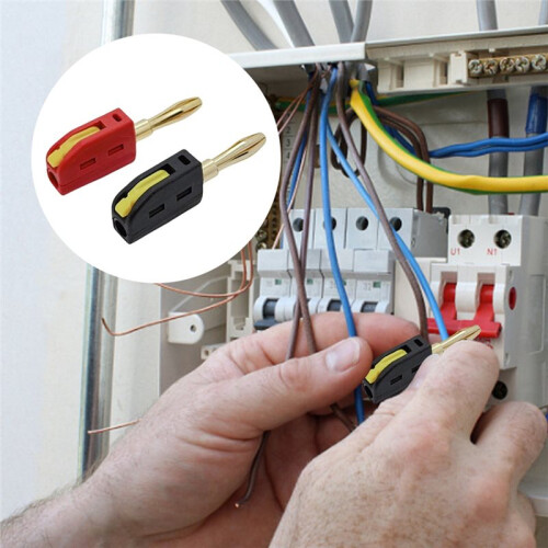 20PCS 4MM Banana Plug Solderless Quick Wire Connector Current Quick Connect Connector for 32A Electrical Test 1