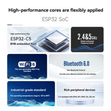 ESP32-C5 2.4G&5G Dual-Band Wi-Fi 6 Module 8M Flash 6.0 20dbm Wireless Communication Module E101-C5WN8-PS