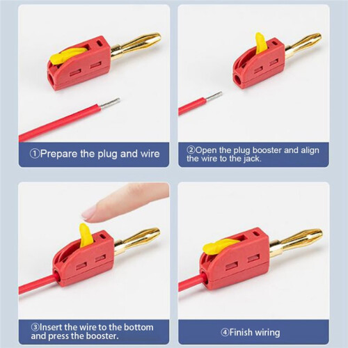20PCS 4MM Banana Plug Solderless Quick Wire Connector Current Quick Connect Connector for 32A Electrical Test 2