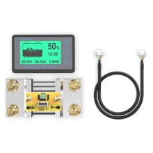 High-Precision Battery Power Display Meter Battery Monitor LiFePO4 Power Display Voltage and Current Meter 500A (0-750A)