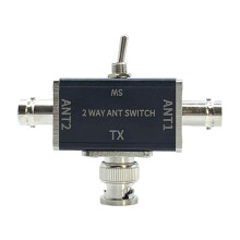Conector de Interruptores de Antena Coaxial Manual de 2 Vias 100 W 0-50 MHz 1 Entrada e 2 Saídas com Proteção OFF/Aterramento B