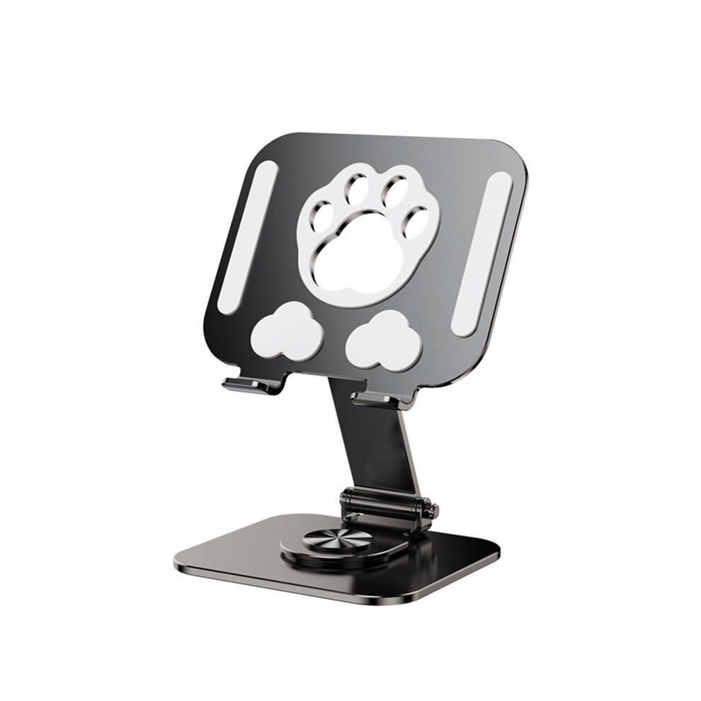 Multifunction Phone Tablet Desk Stand 360 Rotating Foldable Holder For Live Streaming Tablets Smartphone Black 6031369158112