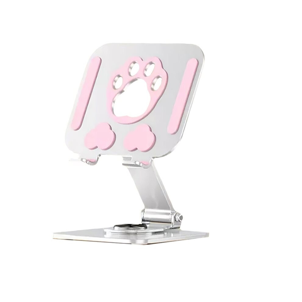 Multifunction Phone Tablet Desk Stand 360 Rotating Foldable Holder For Live Streaming Tablets Smartphone White 4713529580767