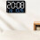 Electronic Wall Clock Temperature Date Display Table Clock Wall-Mounted Digital LED Alarm Clocks for Home B 5