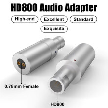 Hörlurskonverterare för HD800 HD820 HD800S Hane Till 0,78 mm Hona Adapter D1000 Audio Jack Adapter