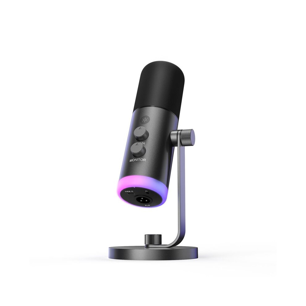 Rgb Dynamic Microphone With Stand Xlr Usb Podcast Microphone With Touch Mute Noise Reduction For Recording Streaming 6133053029699