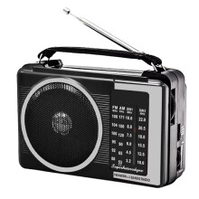 Portable FM AM SW Radio Multi-Band Classic Vintage Radios Rceiver Built-in Speaker for Old-EU Plug