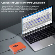 Cassette to MP3 Player Tape Player MP3 Converter Built-in Mic 3.5mm Headphone Input Electronic Music Accessories