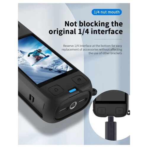 Suitable for  X4 Panoramic Camera Host Silicone Sleeve Lens Silicone Sleeve Protective Cover 2