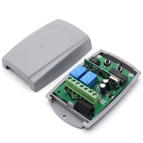 Universal 2CH Garage Door Remote Control Receiver 12/24V for 433mhz Learning Code Fixed Code Rolling Code 2