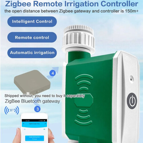 Tuya ZigBee Watering Timer Drip Irrigation Controller Automatic System APP Control for Alexa and 2