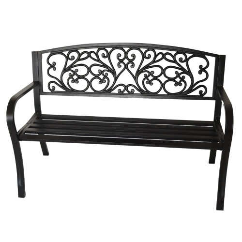 Birchtree BIRCHTREE Steel Garden Bench 3 Seater C080 1