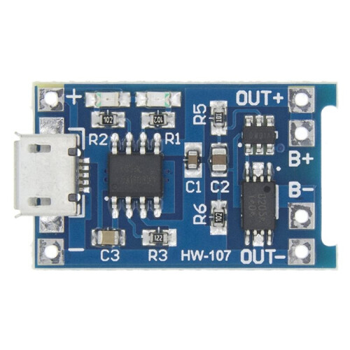 TP4056 +Protection Dual Functions 5V 1A Micro/Type-C USB 18650 Lithium Battery Charging Board Charger Module Type-C USB 2