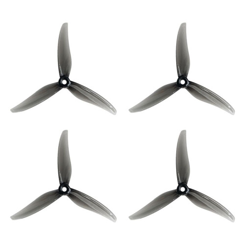 4 Peças 5131.0 5 Polegadas 3-Blade Propeller para RC Drone FPV Racing Compatível com 2207 2306 Motors Cinza