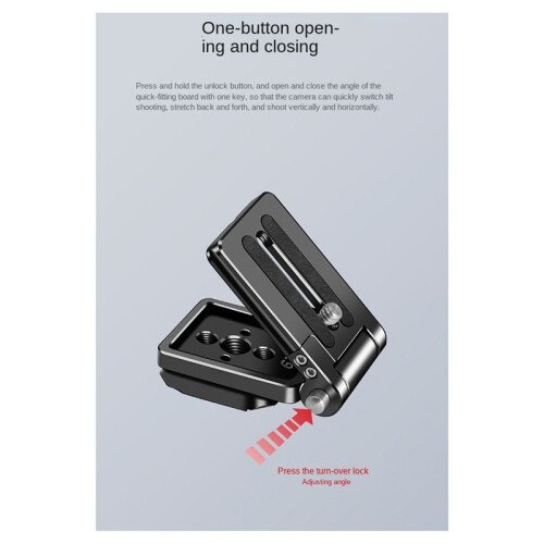 Folding DSLR Camera L Bracket Adjust Angle, Cameras Quick Release Plate Suitable for Various Cameras Stabilizers 1