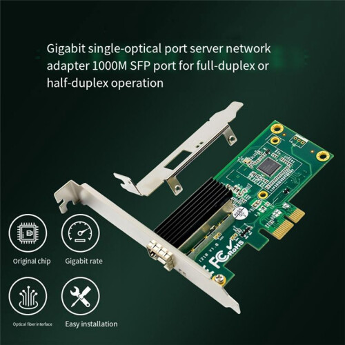 EP-9660 Gigabit Single Optical Port Server Network Card 1000M Interface Full-Duplex/Half-Duplex Operation RJ-45 1