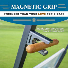 Magnetic Cigar Holder Clips Stand Aluminum Alloy Stainless Steel Fits Carts Beach Chairs Fishing Camping Mens Gift