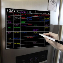 2X Magnetic Dry Erase Calendar Set 16X12 Inch Whiteboard Weekly Planner Organizer A3 White Board for Fridge Kitchen Home