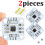 2Pcs AS5600 Module de Capteur de Mesure D'Angle D'Induction D'Encodeur Magnétique 12 Bits Haute Précision 3