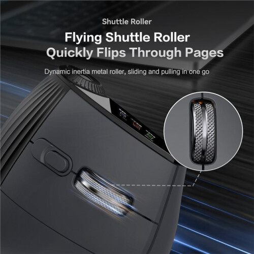 JOMAA  Wireless Vertical Mouse with OLED Screen Rechargeable USB Wired Gaming Mouse 4800DPI Speed Roller
