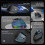 JOMAA  Wireless Vertical Mouse with OLED Screen Rechargeable USB Wired Gaming Mouse 4800DPI Speed Roller 6