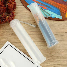 24 Pack Extendable Plastic Paint Brush Case, Clear Long Paint Brush Holder Tube, Storage Pencil Container