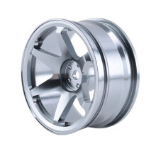 4P Alufelge mit 6 Speichen für RC 1/10 -Road 1052 Drift Sakura TE37+,Grau