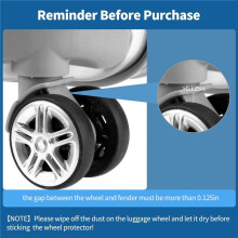 20 Pack Luggage Wheel Covers, Adhesive Silicone Suitcase Wheel Covers, Anti Fall-Off Luggage Wheel Protector for Single