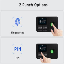 Fingerprint Attendance Biometric Machine System Employee Keypad Electric Clock Recorder for Businesses EU Plug