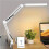 DeskLamp Adjustable Foldable Double Swing Arm Light Eye-Caring for Dormitory Study Office Architect Task Lamp Dimmable B 7