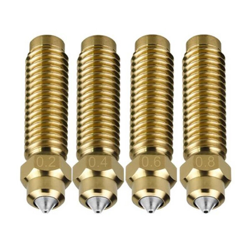 5Pack Nozzle 0.2mm 0.4mm 0.6mm 0.8mm for  Centauri Carbon 3D Printer, High Flow Brass-Hardened Steel Nozzle 1