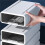 Plastic Box Desktop Organizer Drawer Makeup Storage Box Jewelry Container Stackable Large Office Storage Dustproof 3