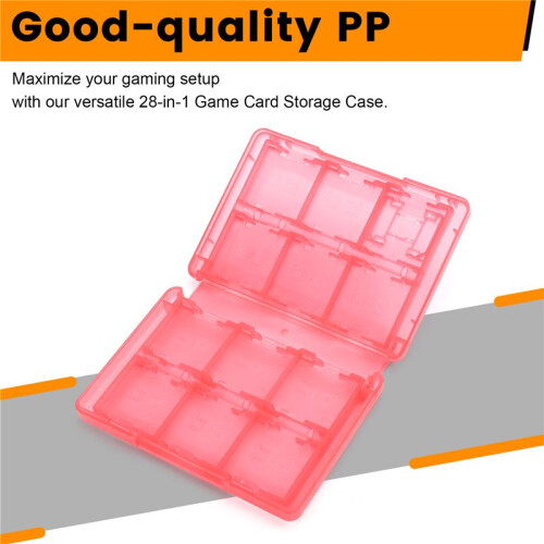 Custodia per Schede di Gioco 28 In 1 per  3DS - Portacartucce Resistente Rosso 1