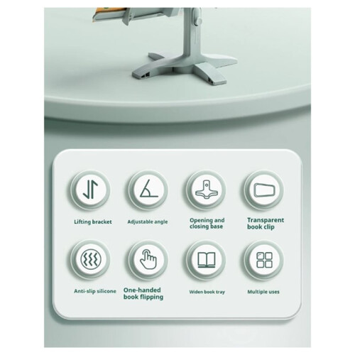 Reading Bookshelf Adjustable Rotatable Lifting Landing Reading Book Support Multifunctional Tablet Books Holder A 1