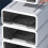 Plastic Box Desktop Organizer Drawer Makeup Storage Box Jewelry Container Stackable Large Office Storage Dustproof 4