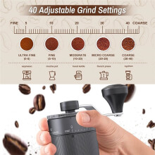 Portable Manual Coffee Grinder with 40 Adjustable Settings,Hand Coffee Bean Mill with 30g for Travel Camping Office Home