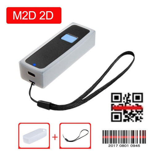 1D 2D Wireless  Barcode Scanner  Pocket Bar Reader Portable BT Reader QR Code PDF417 Scanner for PC Phone 2