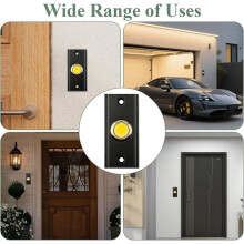 Vintage Style Wired Doorbell Button with Glow,Classic Brass Finish for Home, Office and Other Residential Spaces
