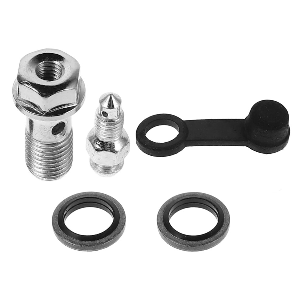 Motorcycle Brake Bleeder Screw Banjo Bolt With Cap For Caliper Master Cylinder Enhanced Performance 9169991297224