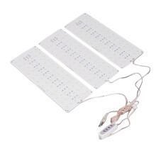 Luz LED de cultivo para plantas de 3 cabezas, USB 5V, espectro completo