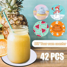 Round Sublimation Blank Coaster Sublimation Blank Coaster Sublimation Heat Transfer Coaster Varmpressad Coaster 84St