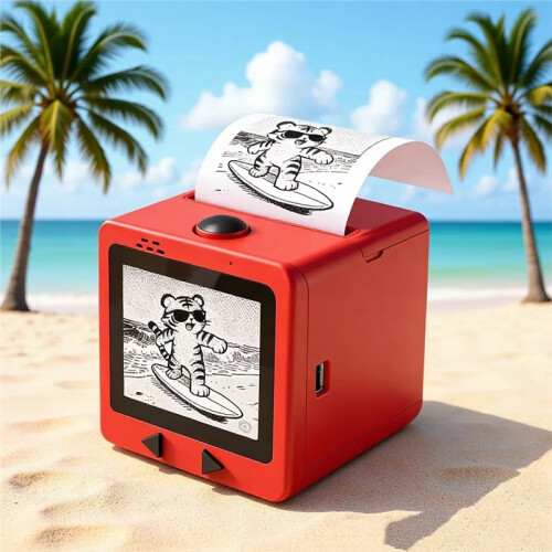 StickerBox AI Printer, AI  Printer,  Voice Printer,  Portable Digital Display Printer Black 2