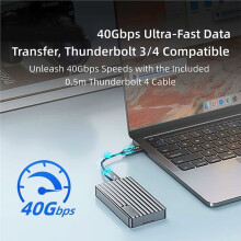 USB4 40Gbps M.2 NVMe Case M2 SSD Enclosure Compatible for 4 3 Nvme Reader SSD Housing Hard Drive Box
