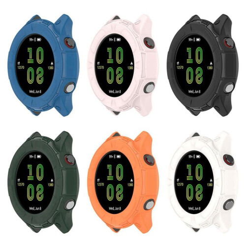 Watch Protective Case for  Forerunner 955 TPU Bumper Cover Semi-Pack Protective Case Green 2