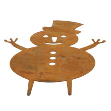 Weihnachts-Schneemann Gartenpfahl-Schild Outdoor-Dekoration für Rasen und Terrasse