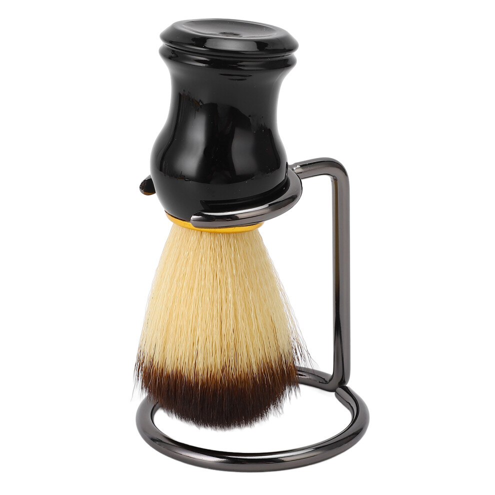 Cream Wooden Shaving Brush With Stand Men Wet Shaving Beard Brush For And Soap